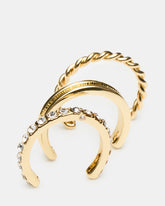 EMBELLISHED TOE RING SET GOLD