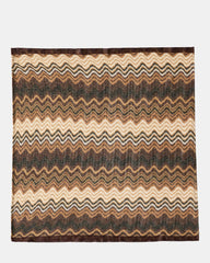 WAVY SHIMMER SQUARE SCARF NEUTRAL