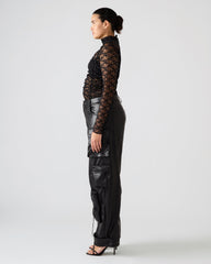 VEGAN LEATHER DUO PANT BLACK