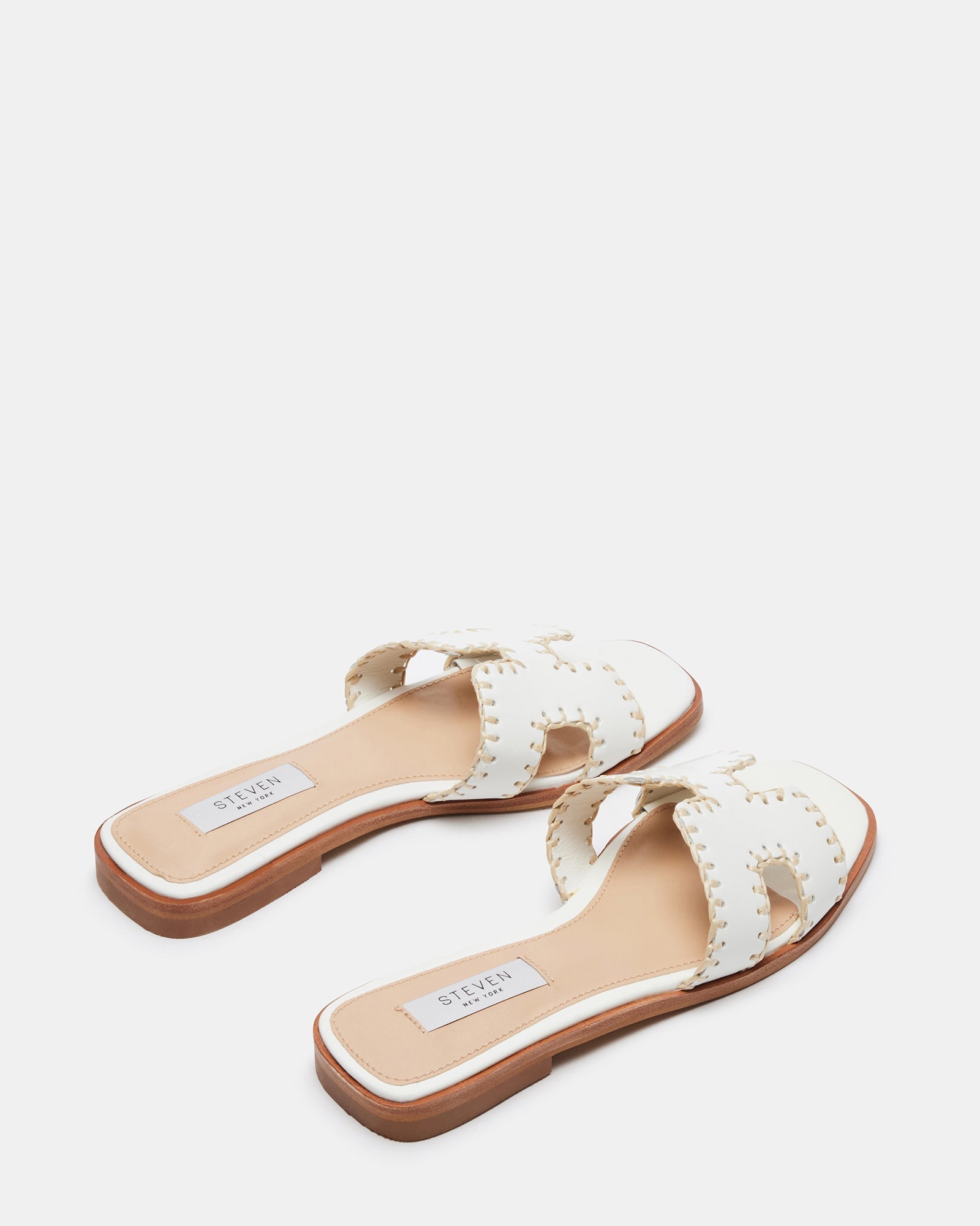 HADYN WOVEN WHITE LEATHER